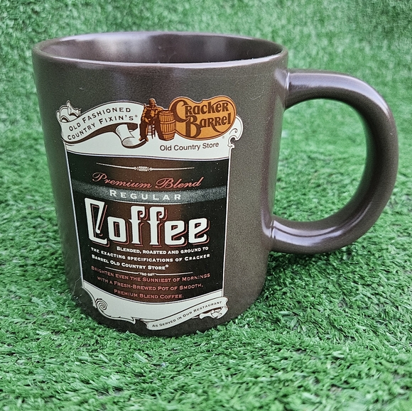 Cracker Barrel Coffee Cup Oversize Mug Premium Blend Regular Coffee Large Brown - Picture 2 of 10